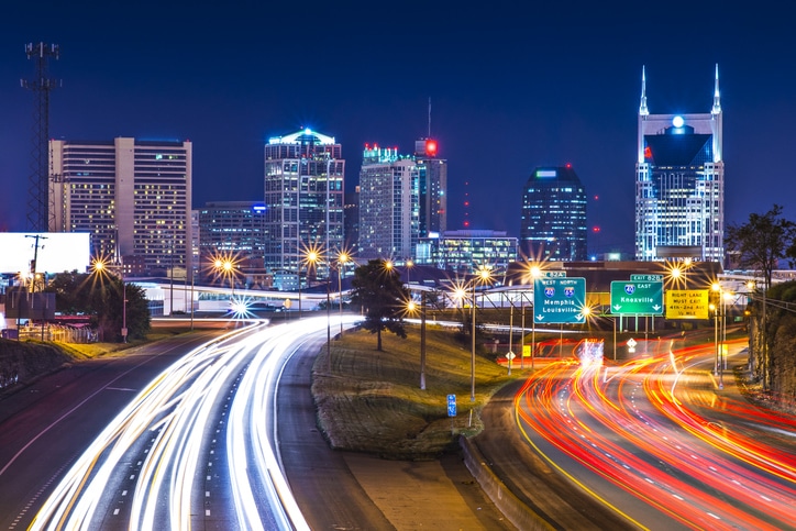 Downtown Nashville, Tennessee, USA.